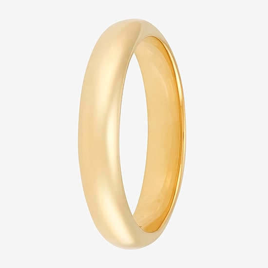 Unisex Adult 4MM 14K Gold Over Silver Wedding Band