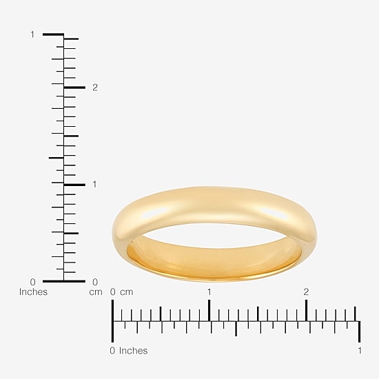 Unisex Adult 4MM 14K Gold Over Silver Wedding Band