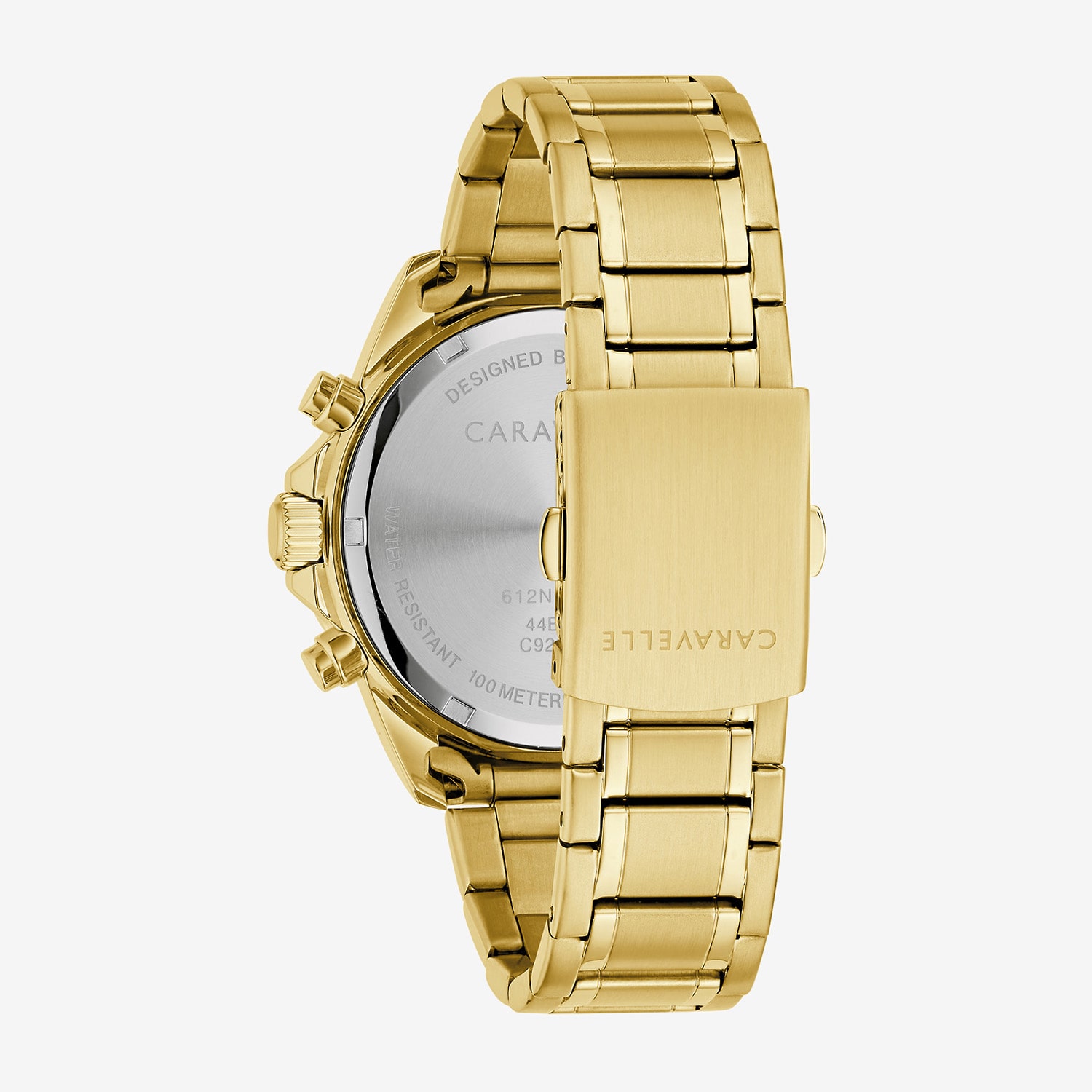 Caravelle Designed By Bulova Aqualuxx Mens Chronograph Gold Tone Stainless Steel Bracelet Watch 44b136