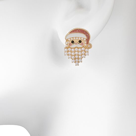 Bijoux Bar Black Glass 22.8mm Stud Earrings