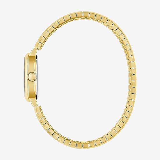 Caravelle Designed By Bulova Dress Womens Gold Tone Stainless Steel Expansion Watch 44l274
