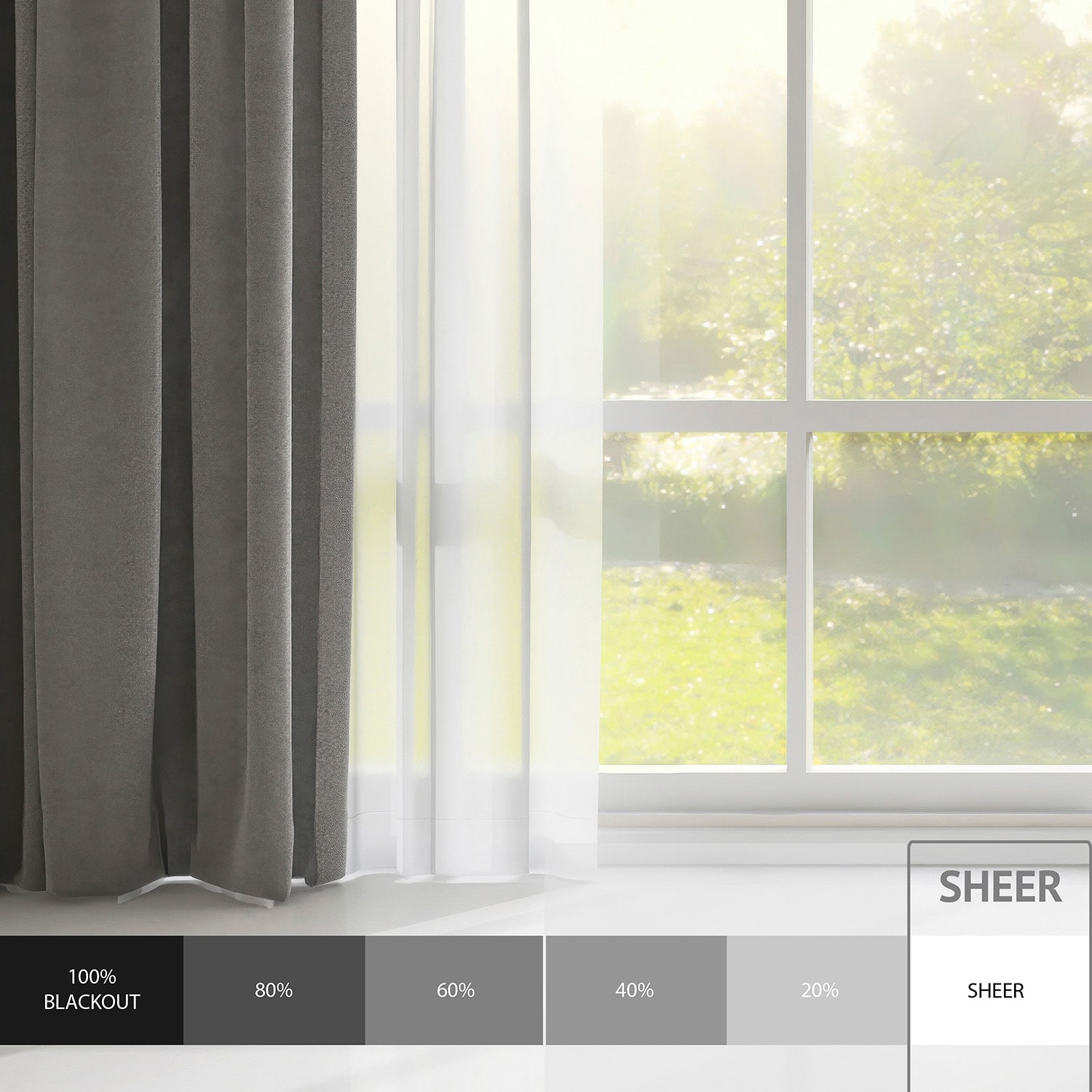Martha Stewart Jardin Grommet Top Sheer Single Curtain Panel