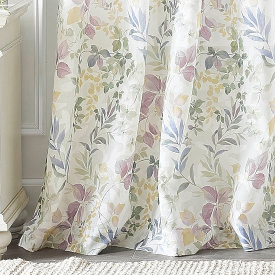 Martha Stewart Jardin Grommet Top Sheer Single Curtain Panel