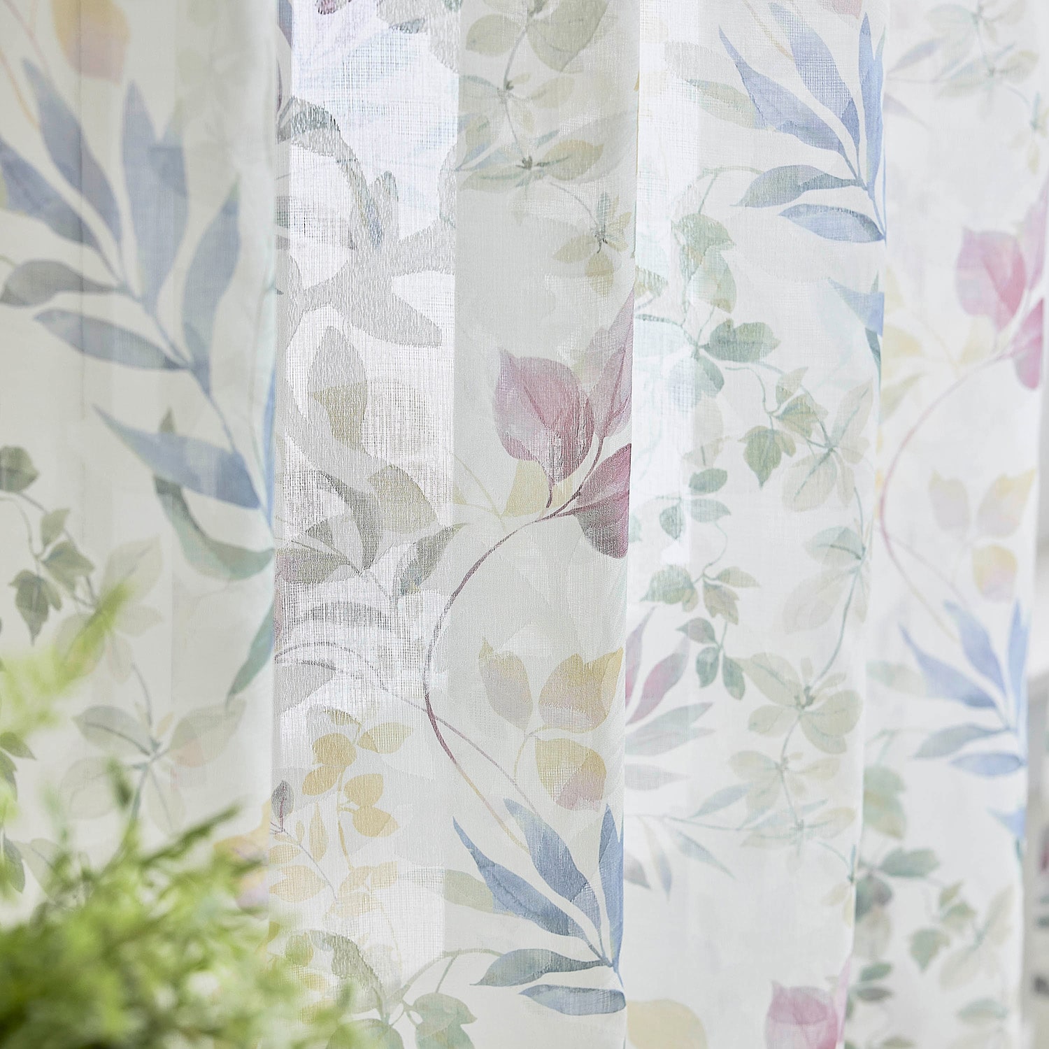 Martha Stewart Jardin Grommet Top Sheer Single Curtain Panel