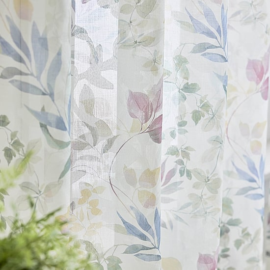 Martha Stewart Jardin Grommet Top Sheer Single Curtain Panel