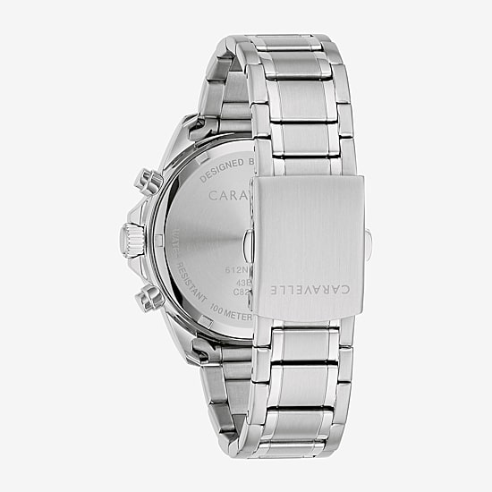 Caravelle Designed By Bulova Aqualuxx Mens Chronograph Silver Tone Stainless Steel Bracelet Watch 43b182