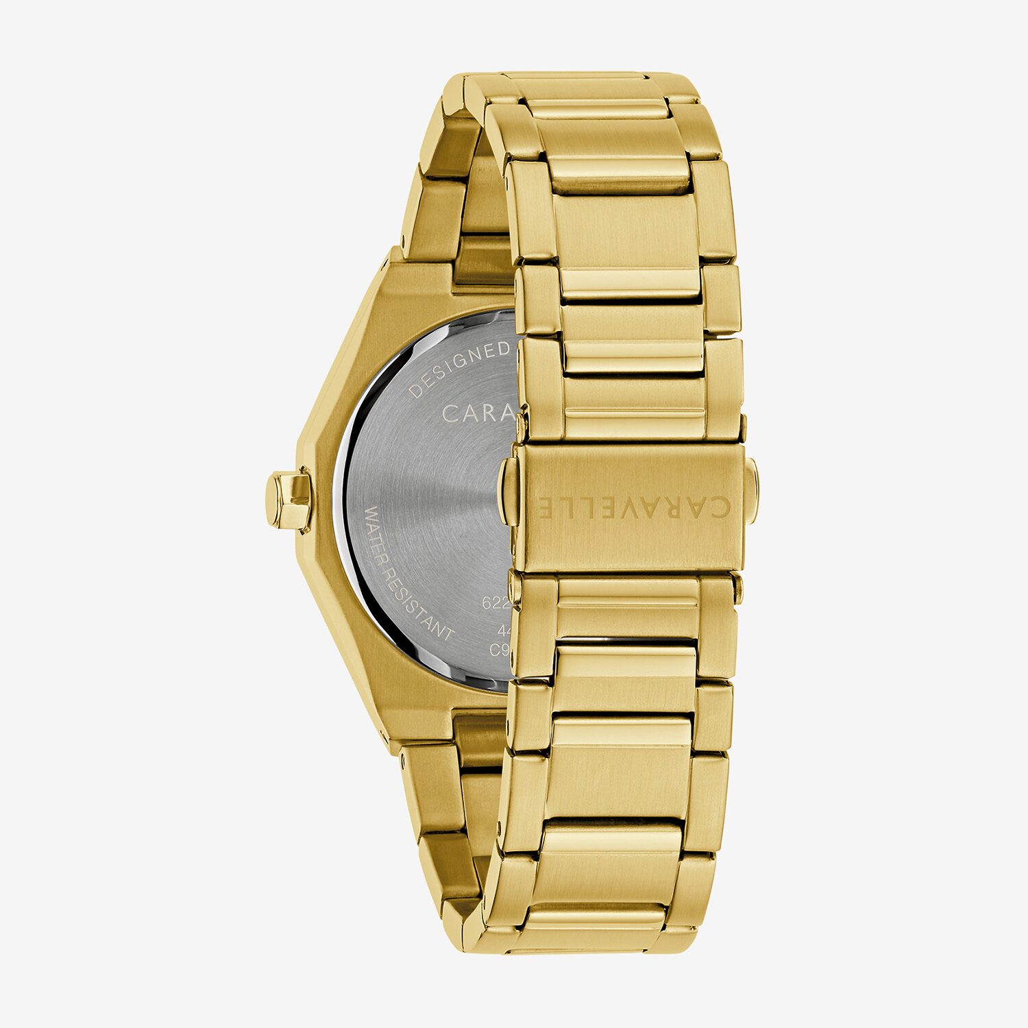 Caravelle Designed By Bulova Dress Mens Gold Tone Stainless Steel Bracelet Watch 44b134