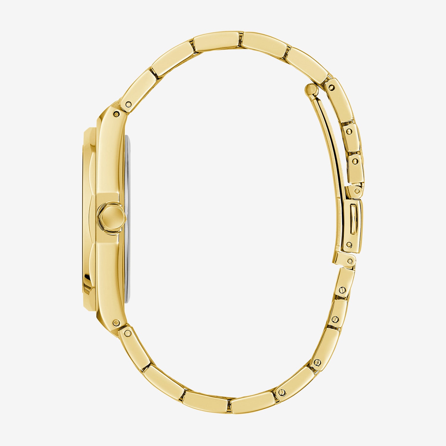 Caravelle Designed By Bulova Dress Mens Gold Tone Stainless Steel Bracelet Watch 44b134