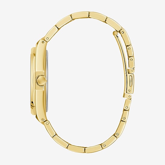 Caravelle Designed By Bulova Dress Mens Gold Tone Stainless Steel Bracelet Watch 44b134