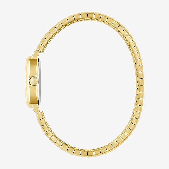 Caravelle Designed By Bulova Dress Womens Gold Tone Stainless Steel Expansion Watch 44l275