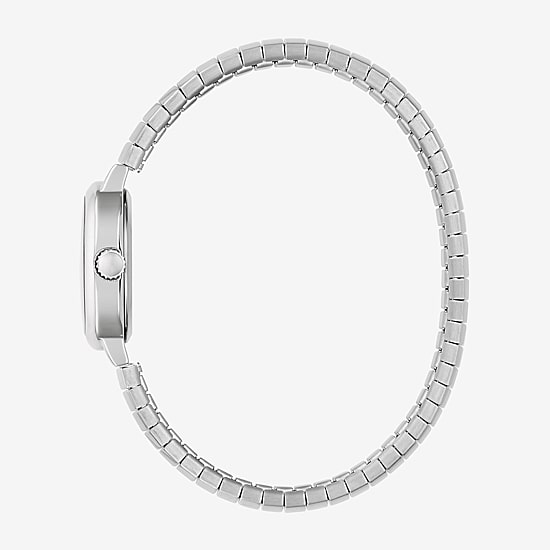 Caravelle Designed By Bulova Dress Womens Silver Tone Stainless Steel Expansion Watch 43l230