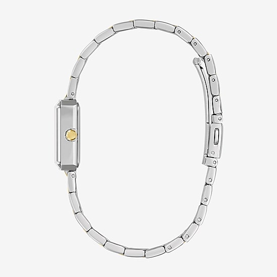 Caravelle Designed By Bulova Modern Car Womens Two Tone Stainless Steel Bracelet Watch 45l193