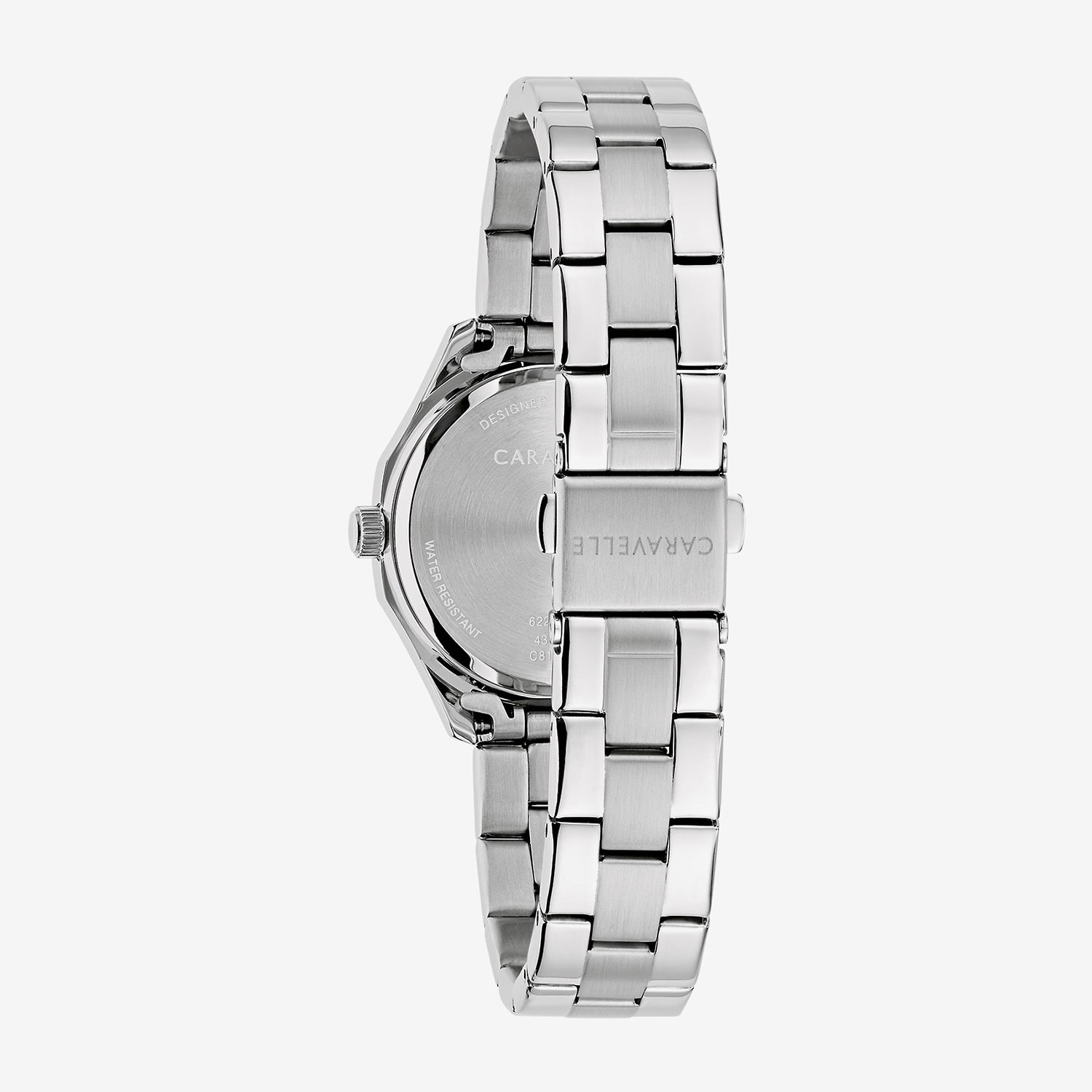 Caravelle Designed By Bulova Land Sport Womens Silver Tone Stainless Steel Bracelet Watch 43m125