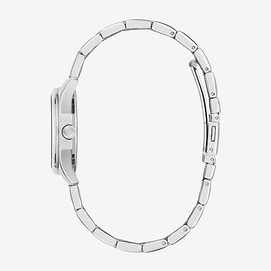 Caravelle Designed By Bulova Land Sport Womens Silver Tone Stainless Steel Bracelet Watch 43m125