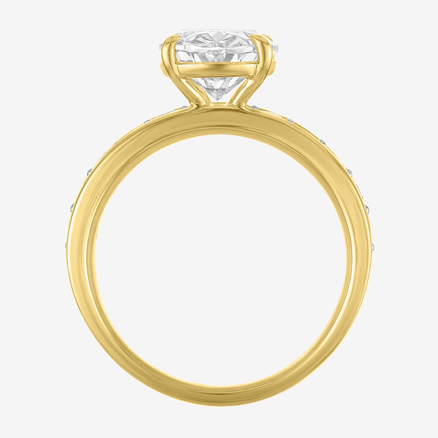 Bridal Addiction (E-F / Vs1-Vs2) Womens 3 1/2 CT. T.W Lab Grown White Diamond 10K Gold Oval Side Stone Engagement Ring