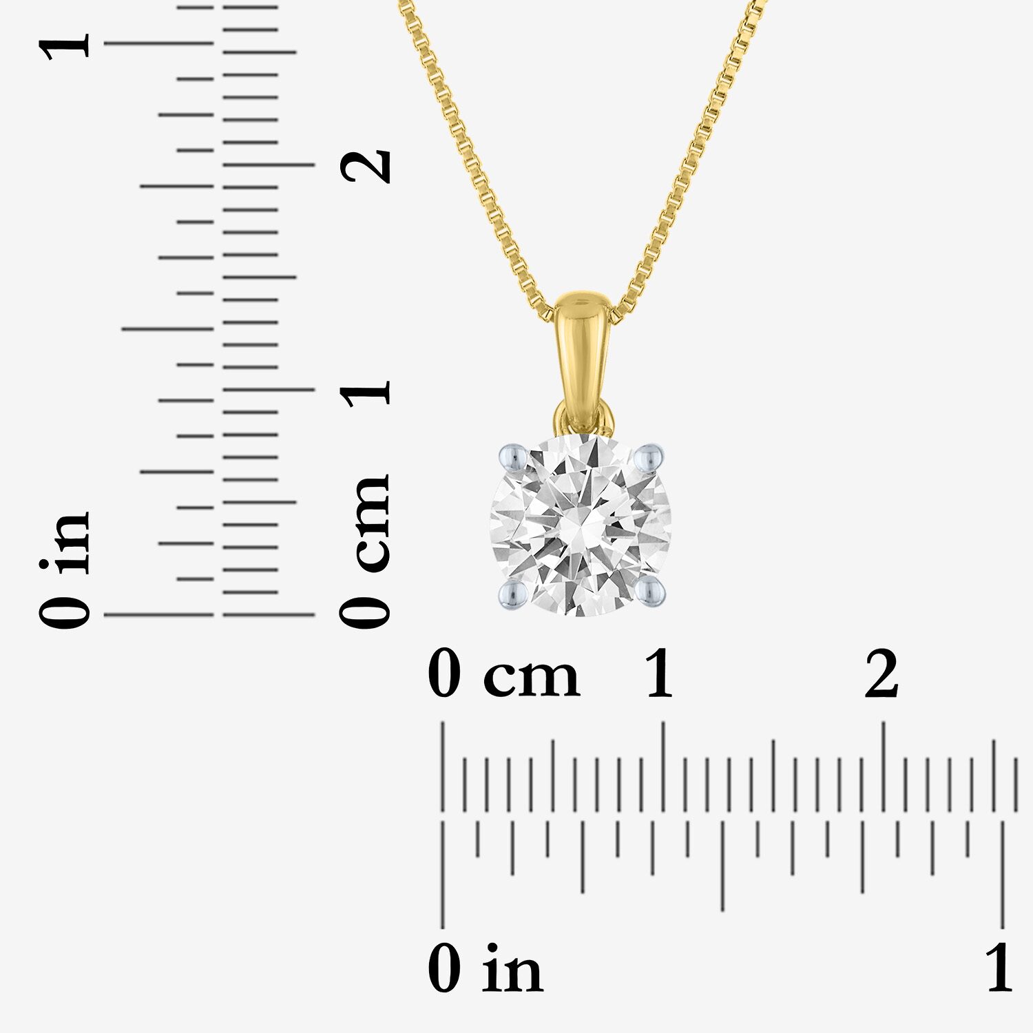 (G-H/Si1-Si2) Womens 1 1/2 CT. T.W. Lab Grown White Diamond 14K Gold Over Silver Round 16 Inch Pendant Necklace