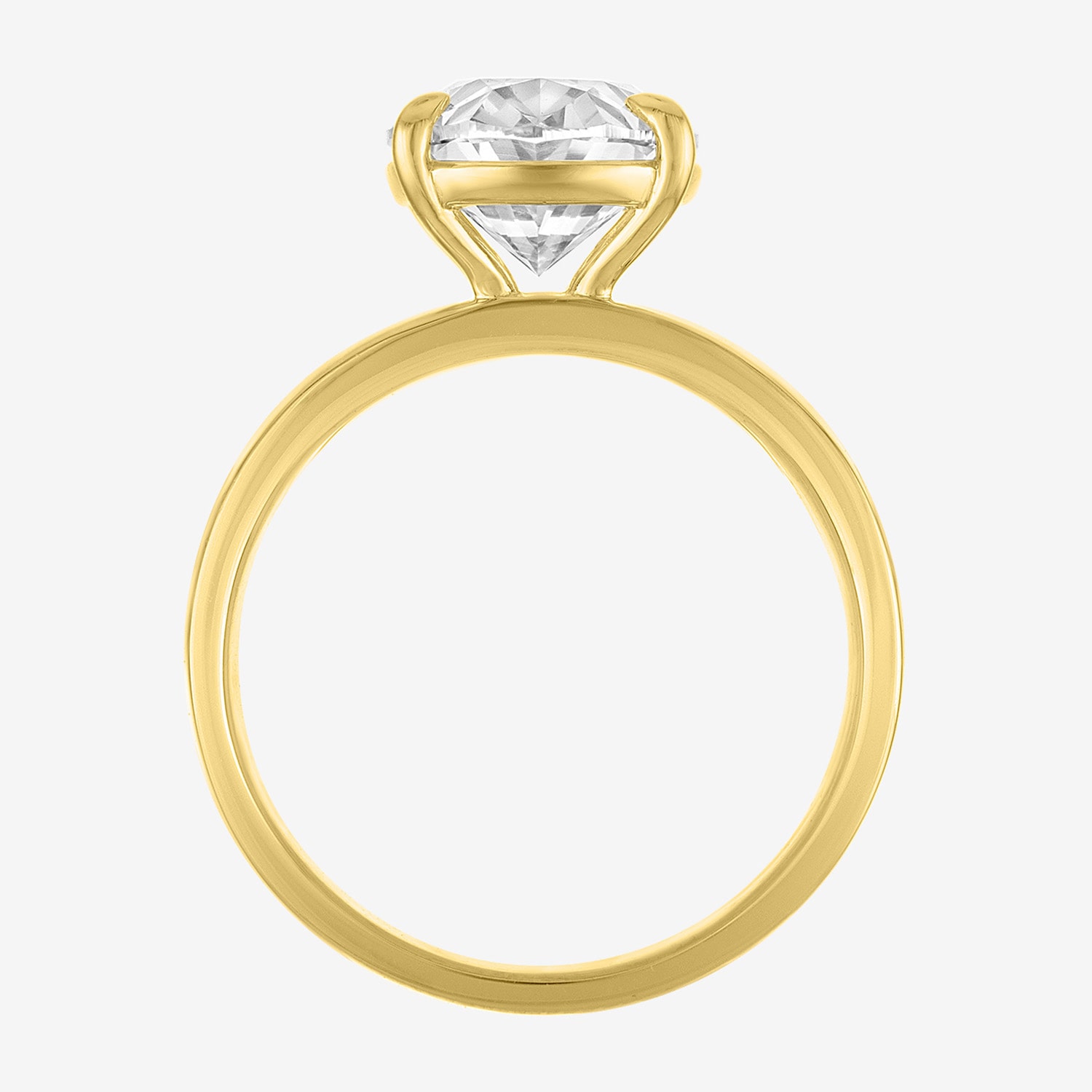 Bridal Addiction (E-F / Vs1-Vs2) Womens CT. Lab Grown White Diamond 14K Gold Oval Solitaire Engagement Ring