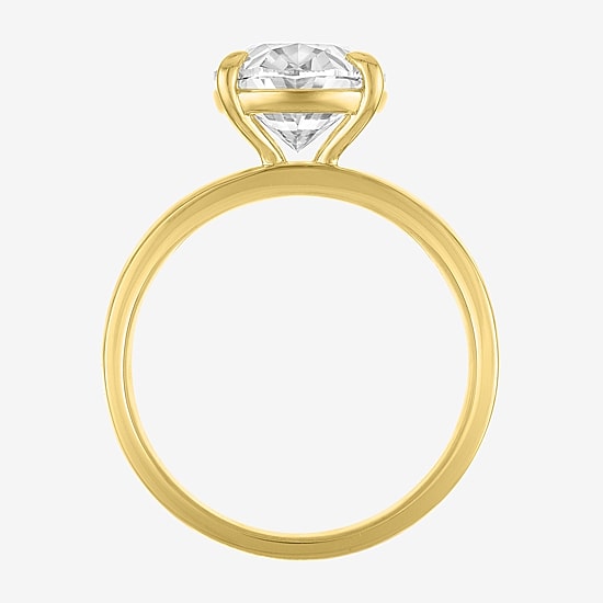 Bridal Addiction (E-F / Vs1-Vs2) Womens 4 CT. Lab Grown White Diamond 14K Gold Oval Solitaire Engagement Ring