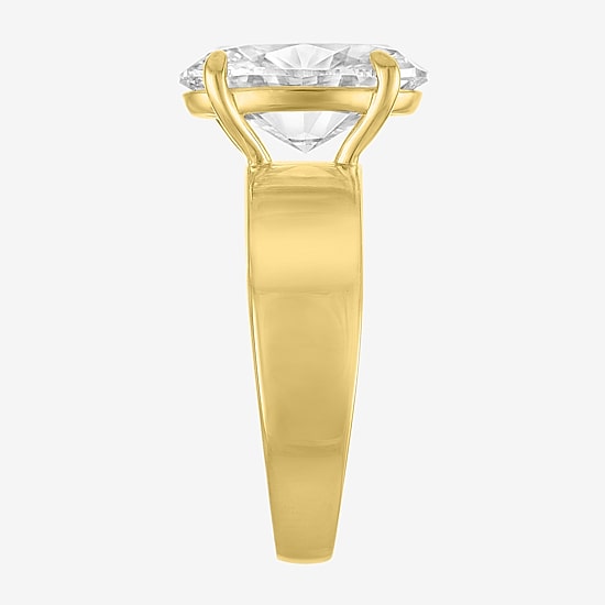 Bridal Addiction (E-F / Vs1-Vs2) Womens 4 CT. Lab Grown White Diamond 14K Gold Oval Solitaire Engagement Ring