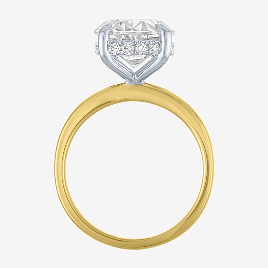 Bridal Addiction (E-F / Vs1-Vs2) Womens 6 1/4 Ct. T.W. Lab Grown White Diamond 14K Gold Oval Solitaire Engagement Ring