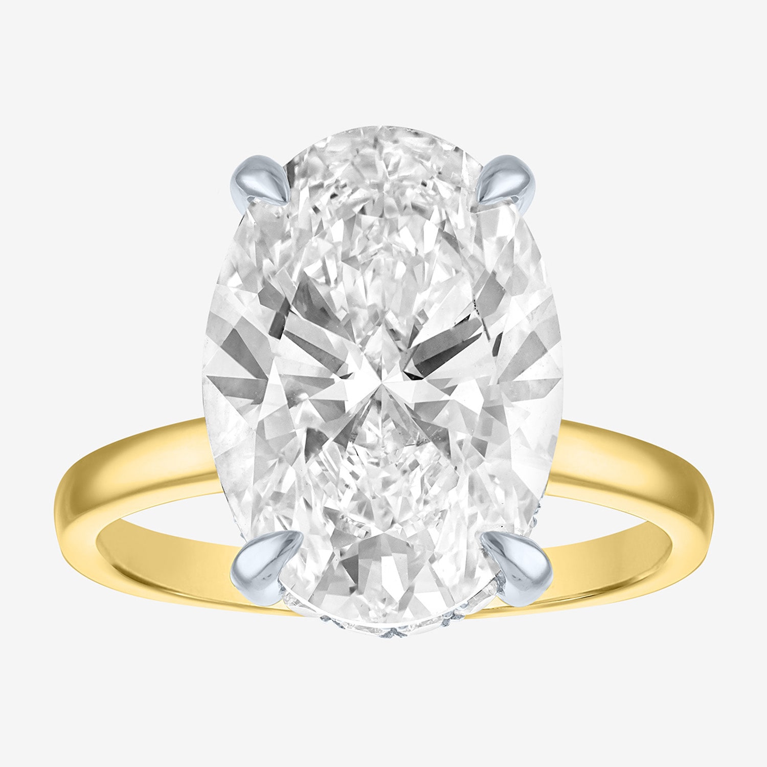 Bridal Addiction (E-F / Vs1-Vs2) Womens / Ct. T.W. Lab Grown White Diamond 14K Gold Oval Solitaire Engagement Ring