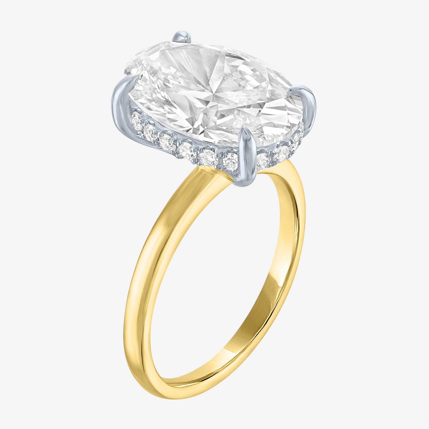 Bridal Addiction (E-F / Vs1-Vs2) Womens / Ct. T.W. Lab Grown White Diamond 14K Gold Oval Solitaire Engagement Ring