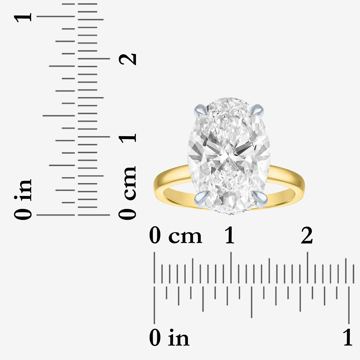 Bridal Addiction (E-F / Vs1-Vs2) Womens / Ct. T.W. Lab Grown White Diamond 14K Gold Oval Solitaire Engagement Ring