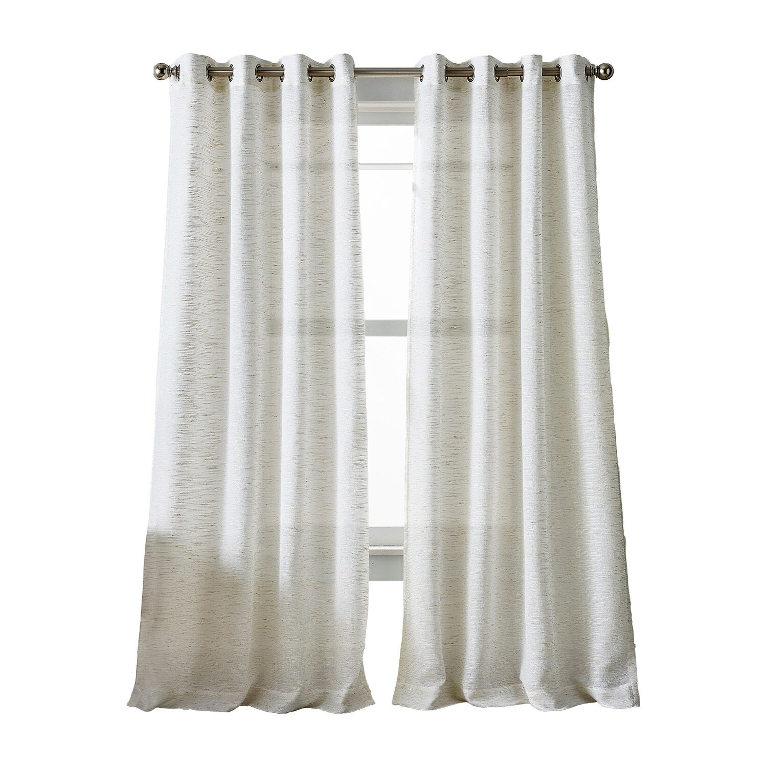 Martha Stewart Harmony Grommet Top Sheer Single Curtain Panel