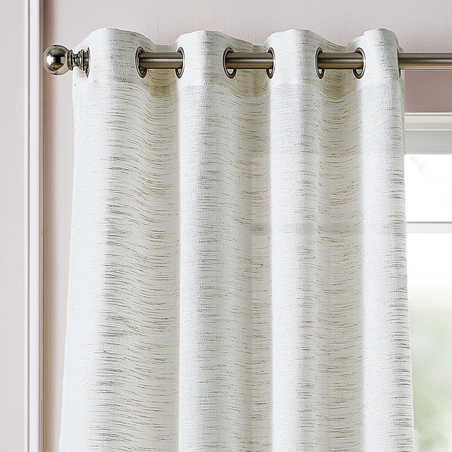 Martha Stewart Harmony Grommet Top Sheer Single Curtain Panel