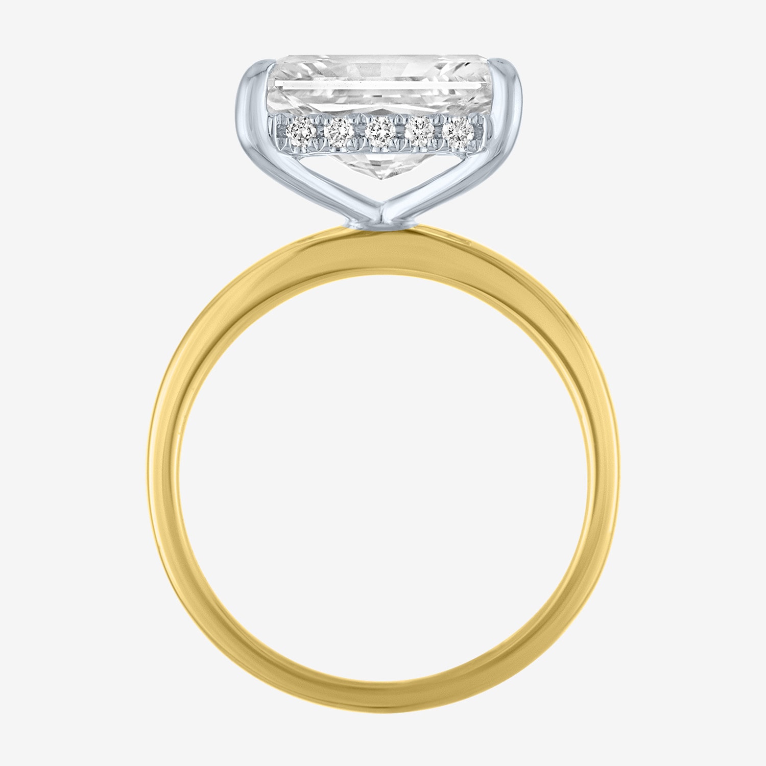 Bridal Addiction (E-F / Vs1-Vs2) Womens 4 1/7 Ct. T.W. Lab Grown White Diamond 14K Gold Rectangular Solitaire Engagement Ring