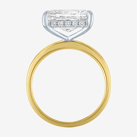 Bridal Addiction (E-F / Vs1-Vs2) Womens 4 1/7 Ct. T.W. Lab Grown White Diamond 14K Gold Rectangular Solitaire Engagement Ring