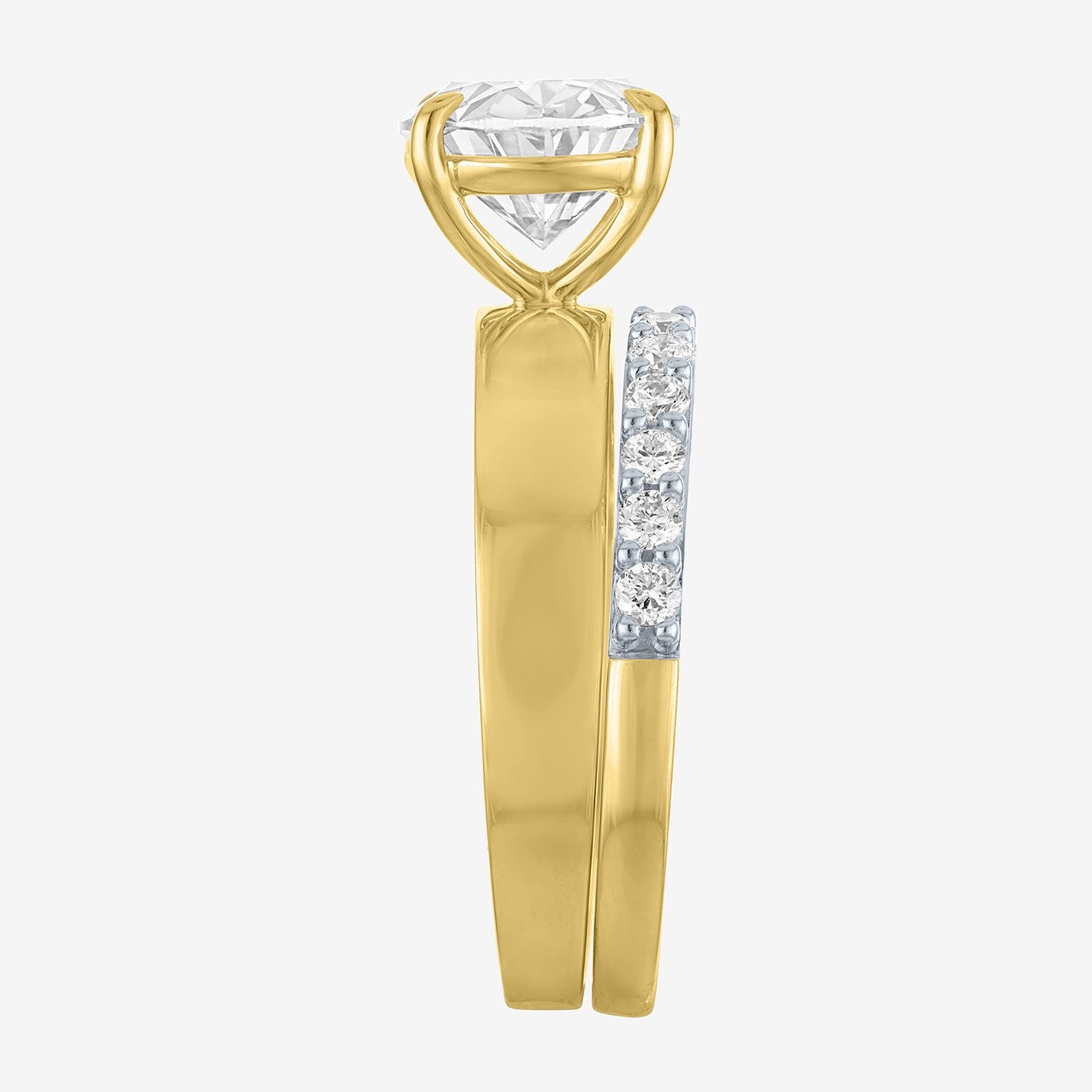 Bridal Addiction (E-F / Vs1-Vs2) Womens 3 1/3 Ct. T.W. Lab Grown White Diamond 10K Gold Oval Solitaire Set