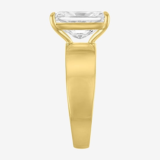 Bridal Addiction (E-F / Vs1-Vs2) Womens 4 CT. Lab Grown White Diamond 14K Gold Rectangular Solitaire Engagement Ring