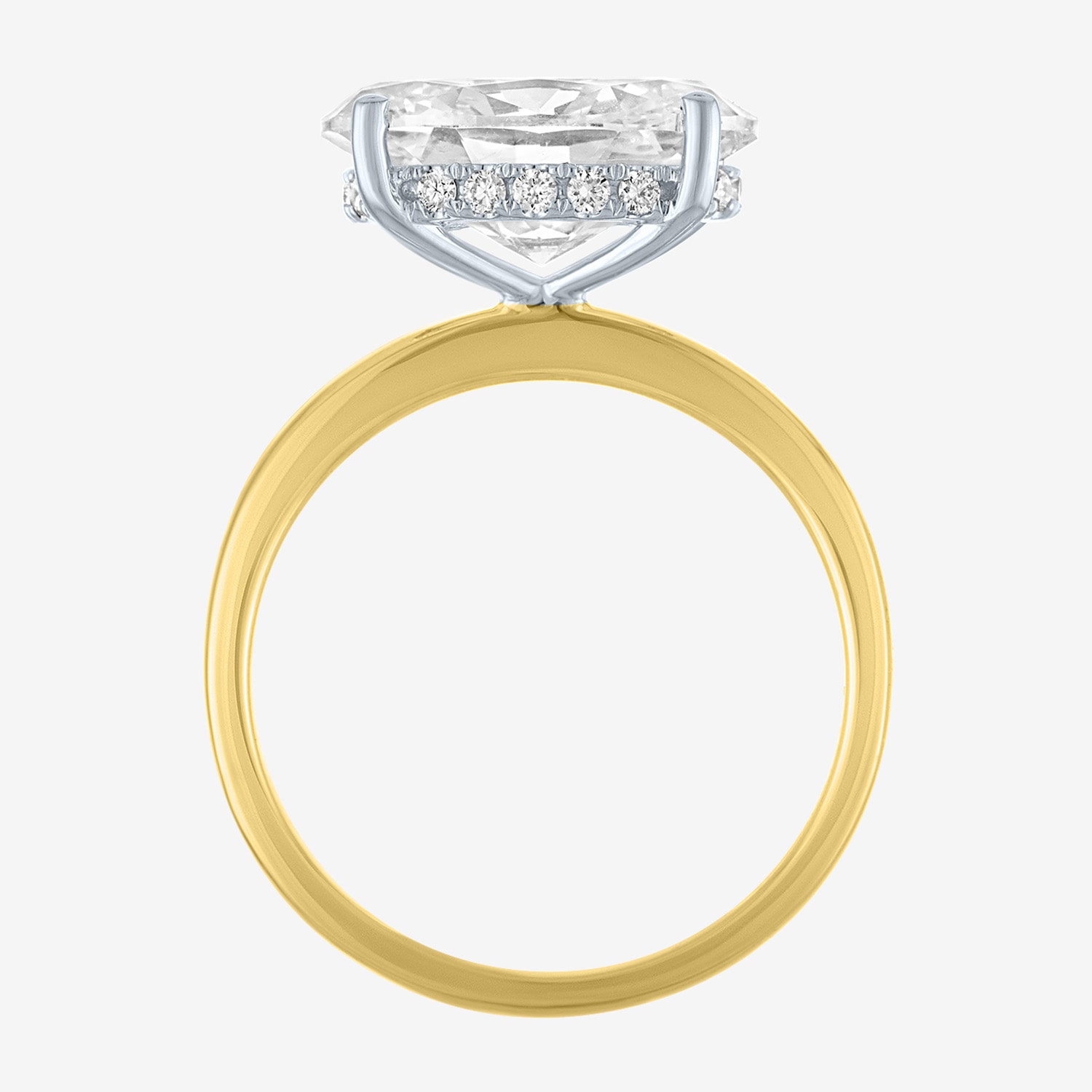 Bridal Addiction (E-F / Vs1-Vs2) Womens 1/ Ct. T.W. Lab Grown White Diamond 14K Gold Oval Solitaire Engagement Ring
