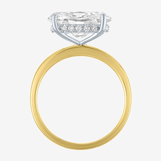 Bridal Addiction (E-F / Vs1-Vs2) Womens 4 1/7 Ct. T.W. Lab Grown White Diamond 14K Gold Oval Solitaire Engagement Ring
