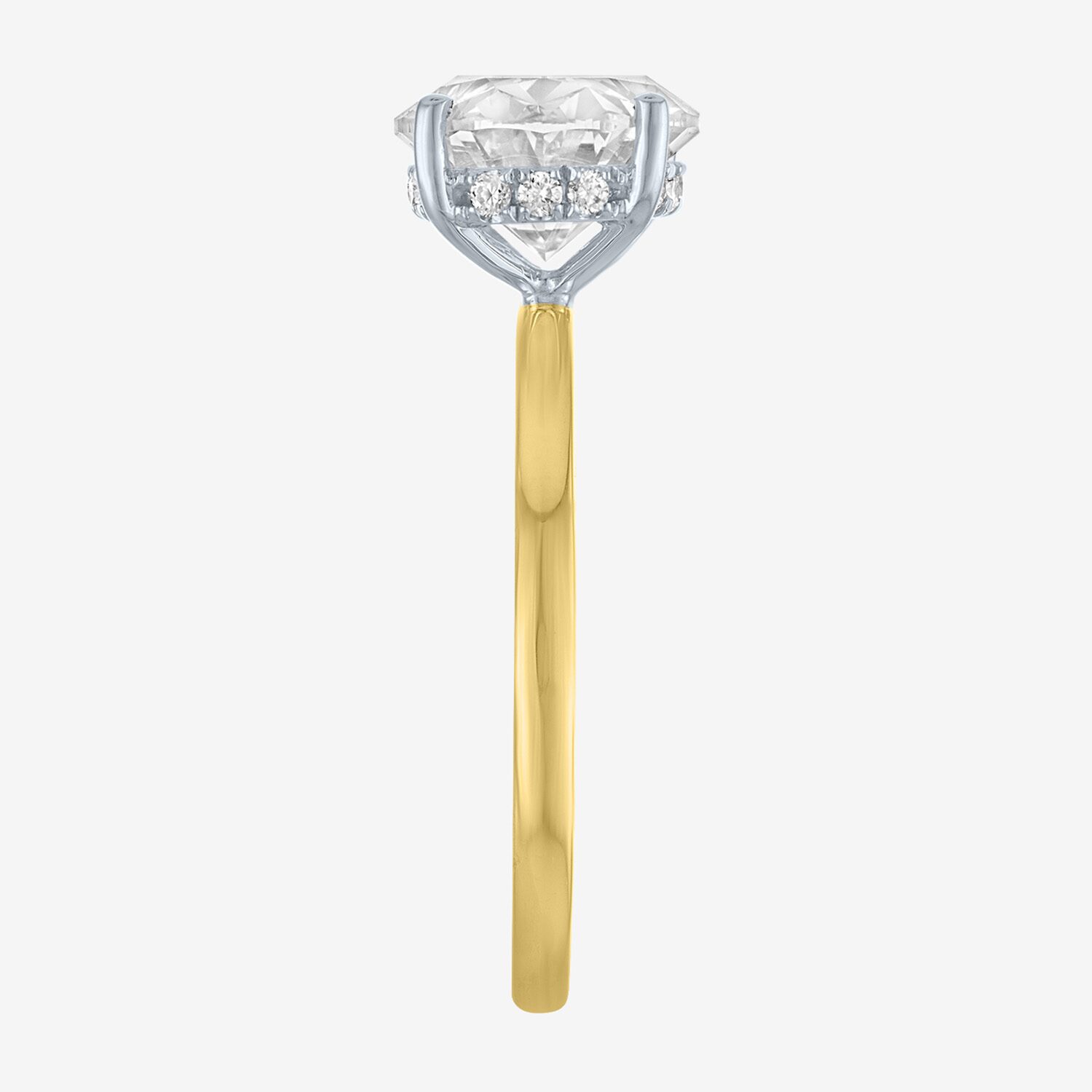 Bridal Addiction (E-F / Vs1-Vs2) Womens 1/ Ct. T.W. Lab Grown White Diamond 14K Gold Oval Solitaire Engagement Ring