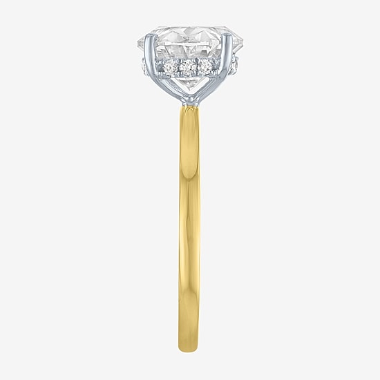 Bridal Addiction (E-F / Vs1-Vs2) Womens 4 1/7 Ct. T.W. Lab Grown White Diamond 14K Gold Oval Solitaire Engagement Ring