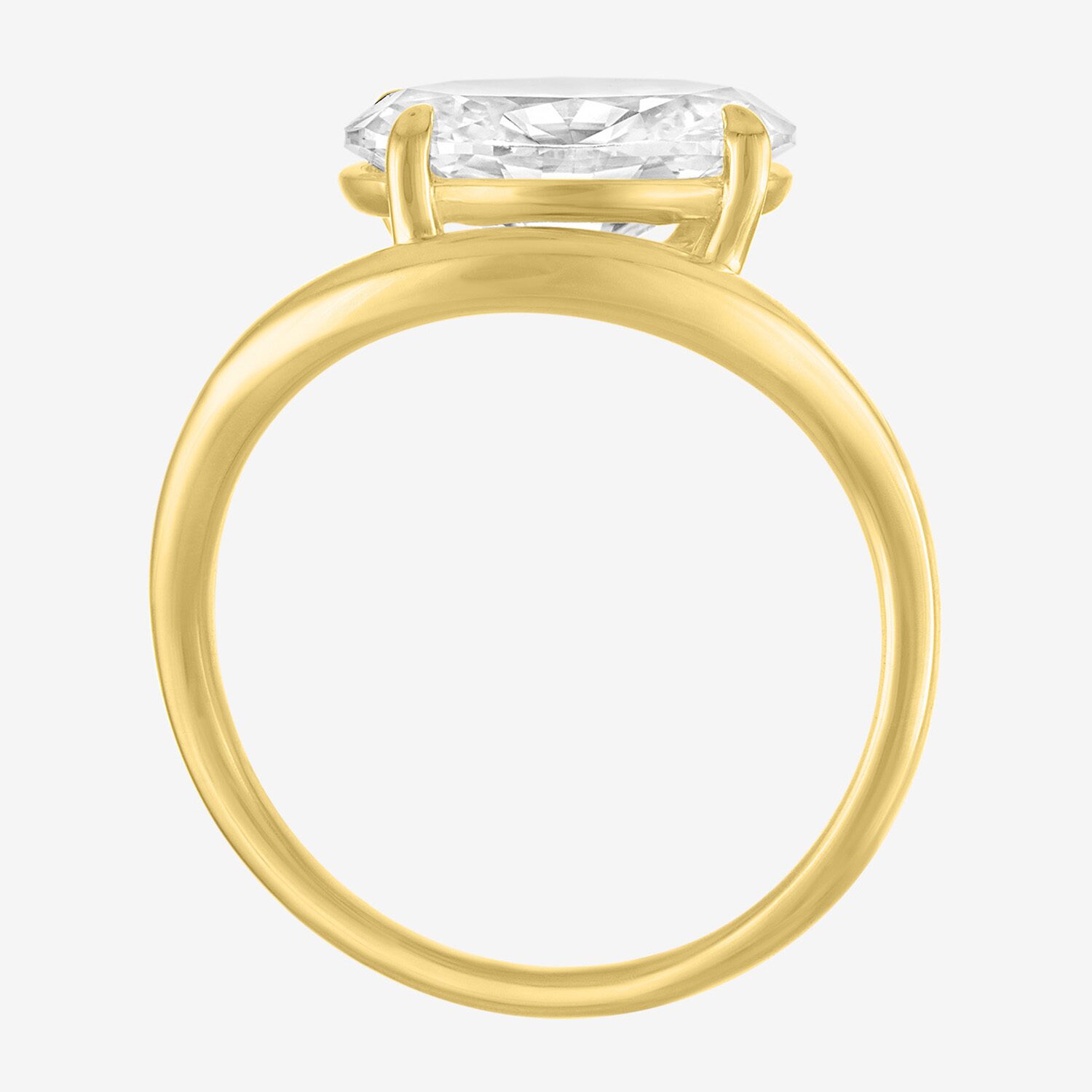 Bridal Addiction (E-F / Vs1-Vs2) Womens 3 CT. Lab Grown White Diamond 14K Gold Oval Solitaire Engagement Ring