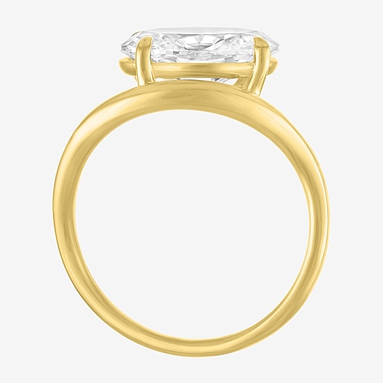 Bridal Addiction (E-F / Vs1-Vs2) Womens 3 CT. Lab Grown White Diamond 14K Gold Oval Solitaire Engagement Ring