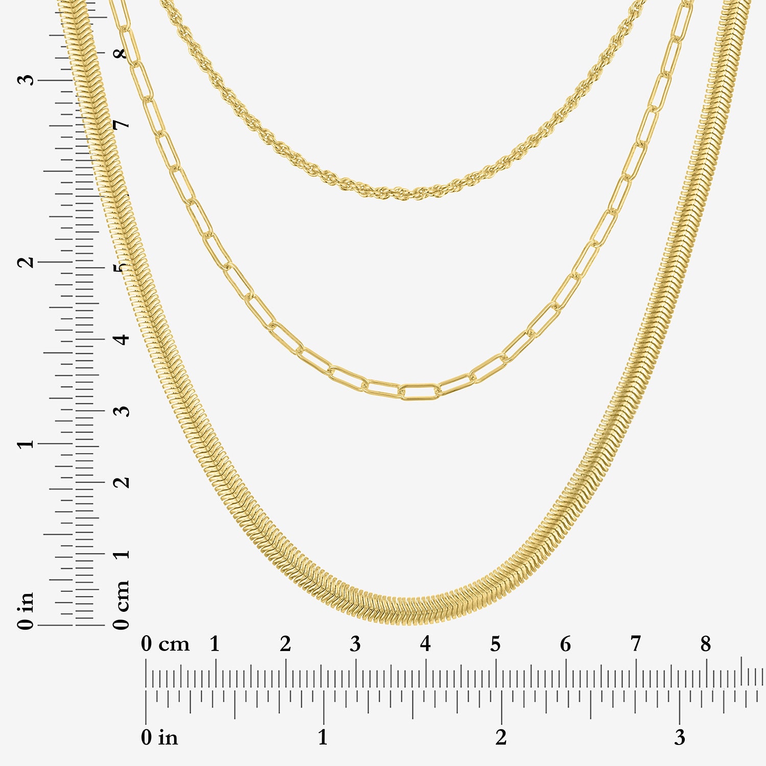 Yes, Please! Womens 14K Gold Over Brass 3-pc. Necklace Set