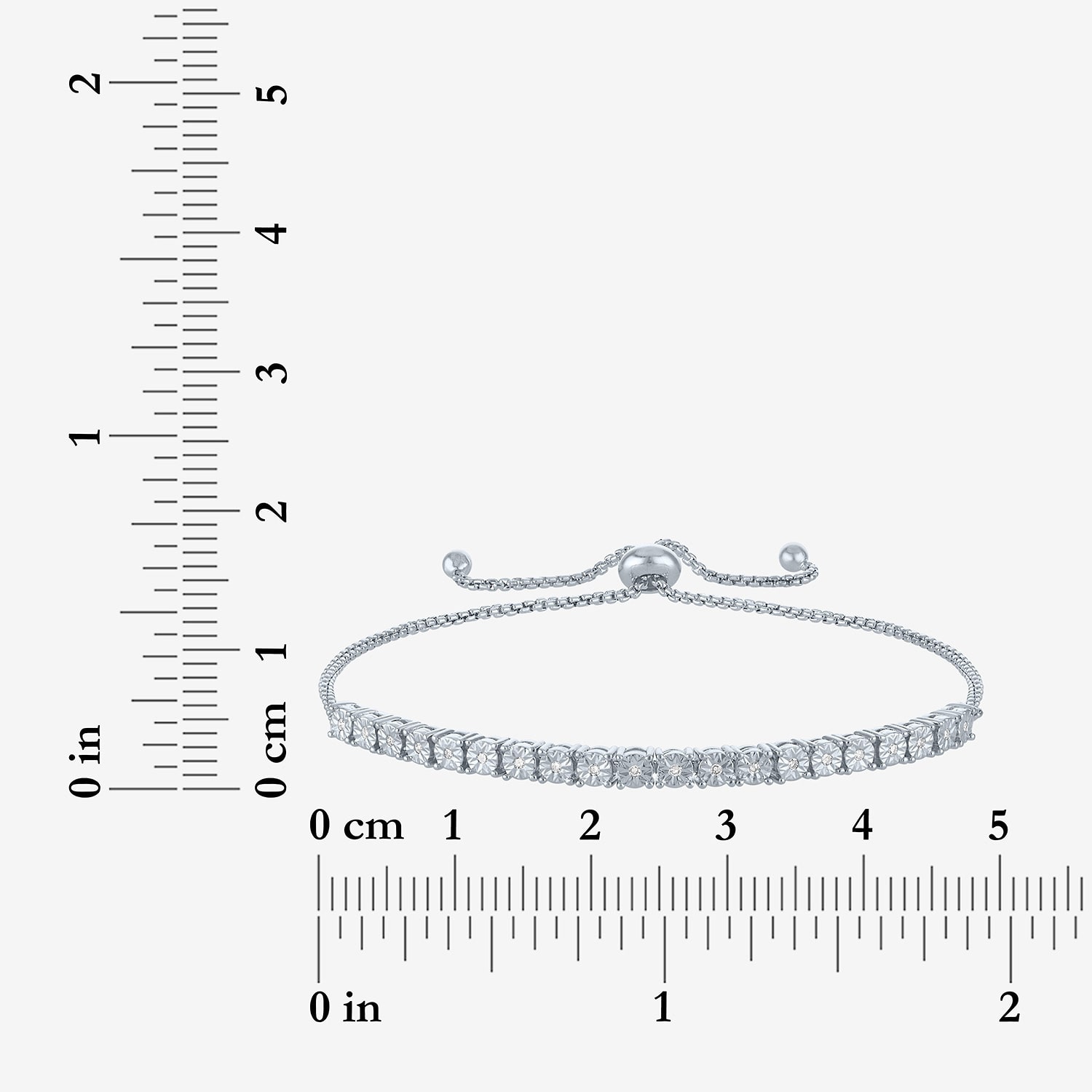 Timeless Yes, Please! (G-H / Si2-I1) Womens 1/10 CT. T.W. Lab Grown White Diamond Bolo Bracelet
