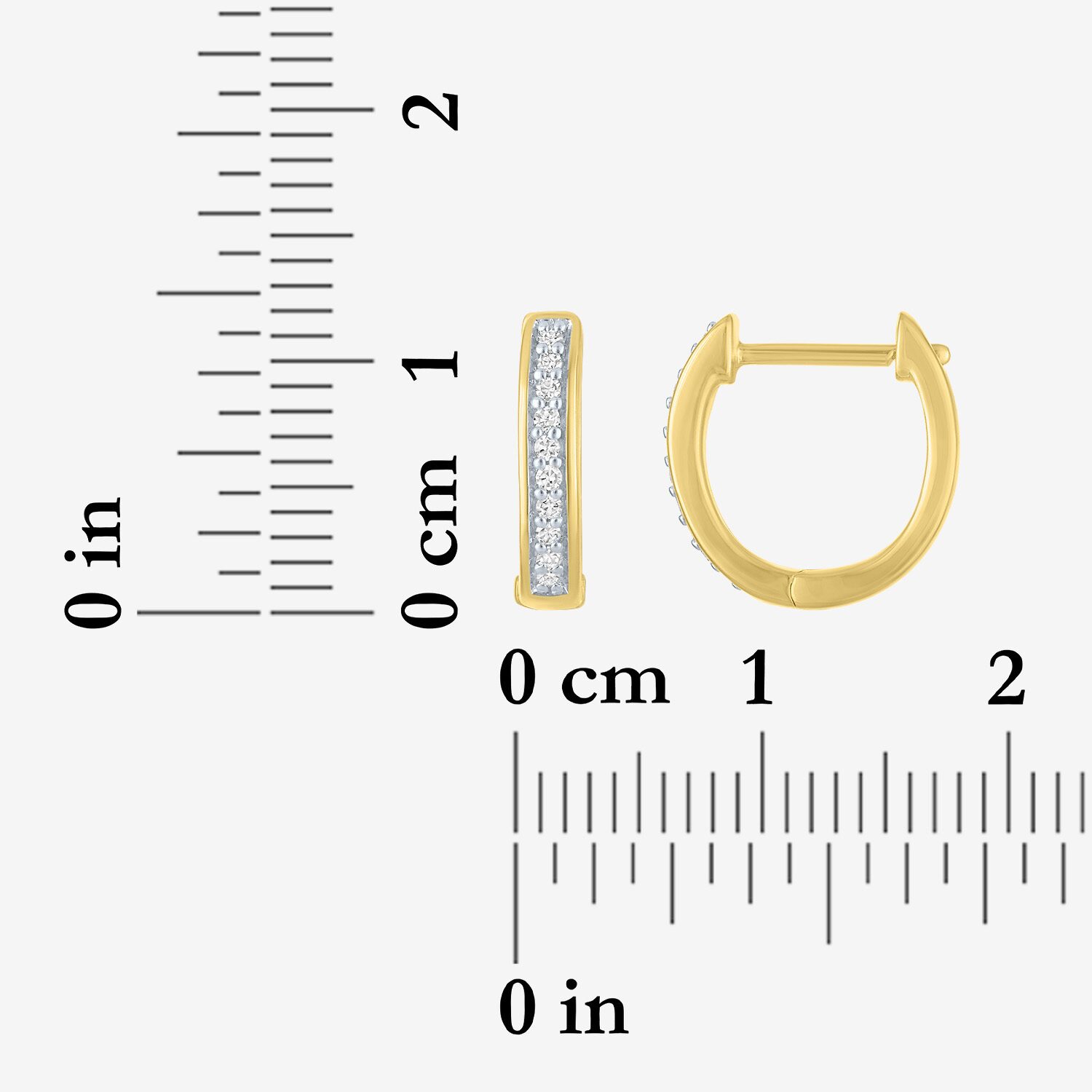 Yes Please! (G-H / Si2-I1) Womens 1/10 CT. T.W. Lab Grown White Diamond 14K Gold Over Brass 2 Pair Earring Set
