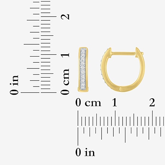 Yes Please! (G-H / Si2-I1) Womens 1/10 CT. T.W. Lab Grown White Diamond 14K Gold Over Brass 2 Pair Earring Set