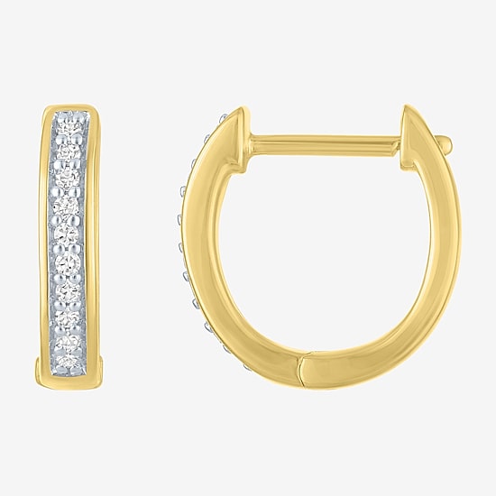 Yes Please! (G-H / Si2-I1) Womens 1/10 CT. T.W. Lab Grown White Diamond 14K Gold Over Brass 2 Pair Earring Set