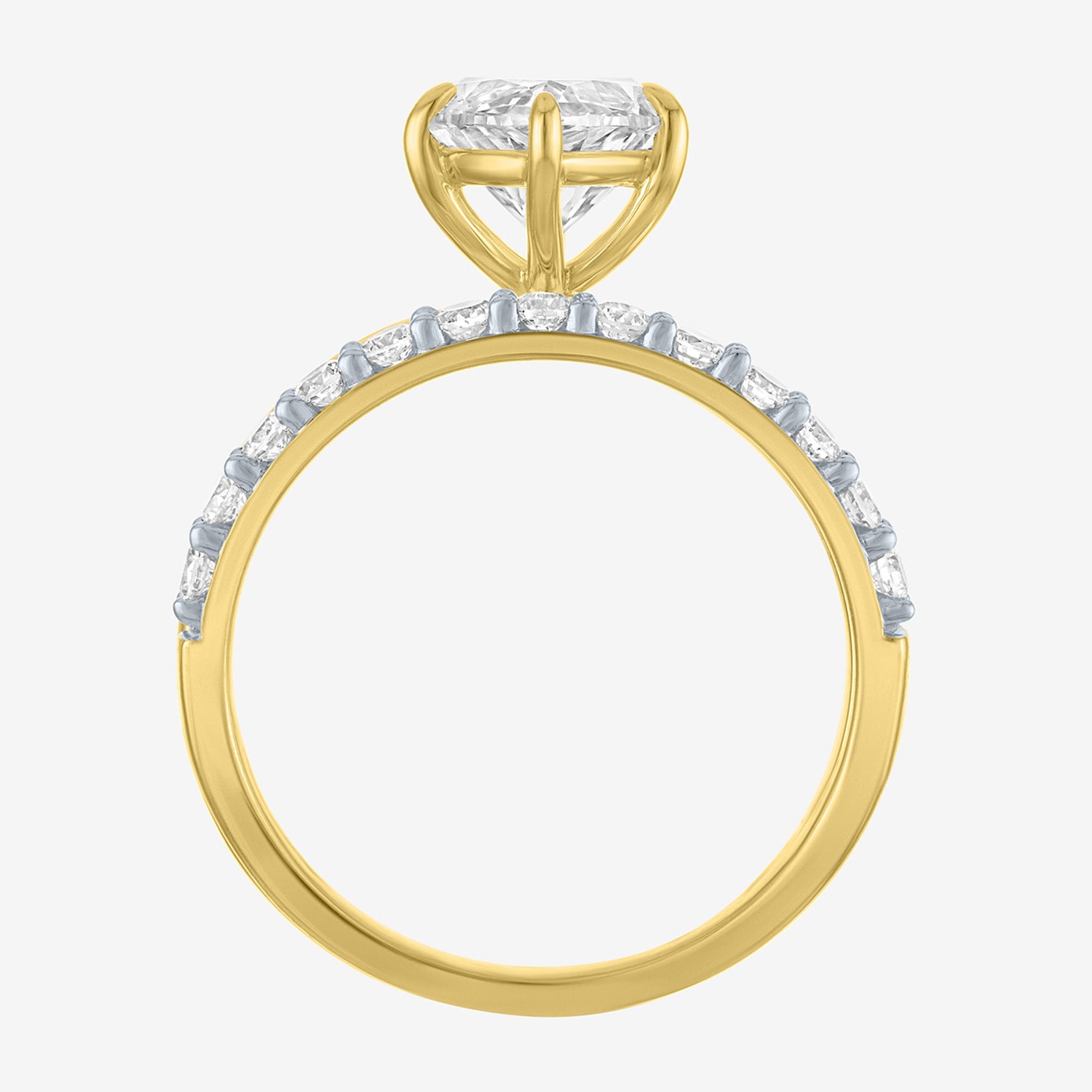 Bridal Addiction (E-F / Vs1-Vs2) Womens 3 1/3 Ct. T.W. Lab Grown White Diamond 10K Gold Marquise Solitaire Set