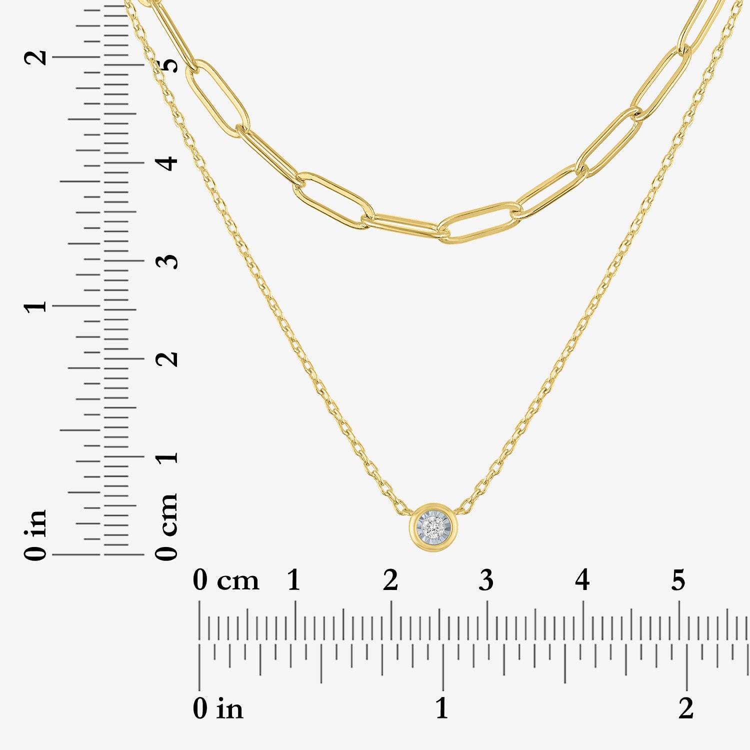 Yes Please! (G-H / Si2-I1) Womens Diamond Accent Lab Grown White Diamond 14K Gold Over Brass 2-pc. Necklace Set