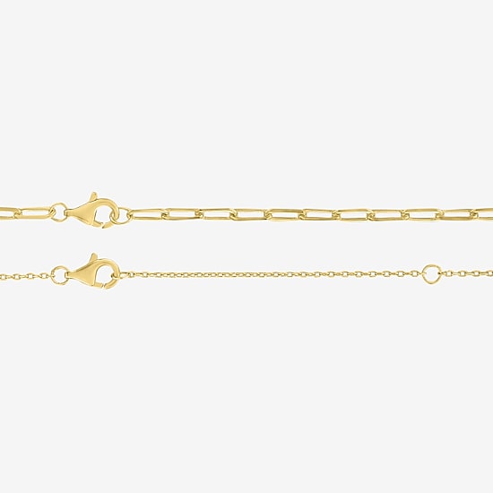 Yes Please! (G-H / Si2-I1) Womens Diamond Accent Lab Grown White Diamond 14K Gold Over Brass 2-pc. Necklace Set