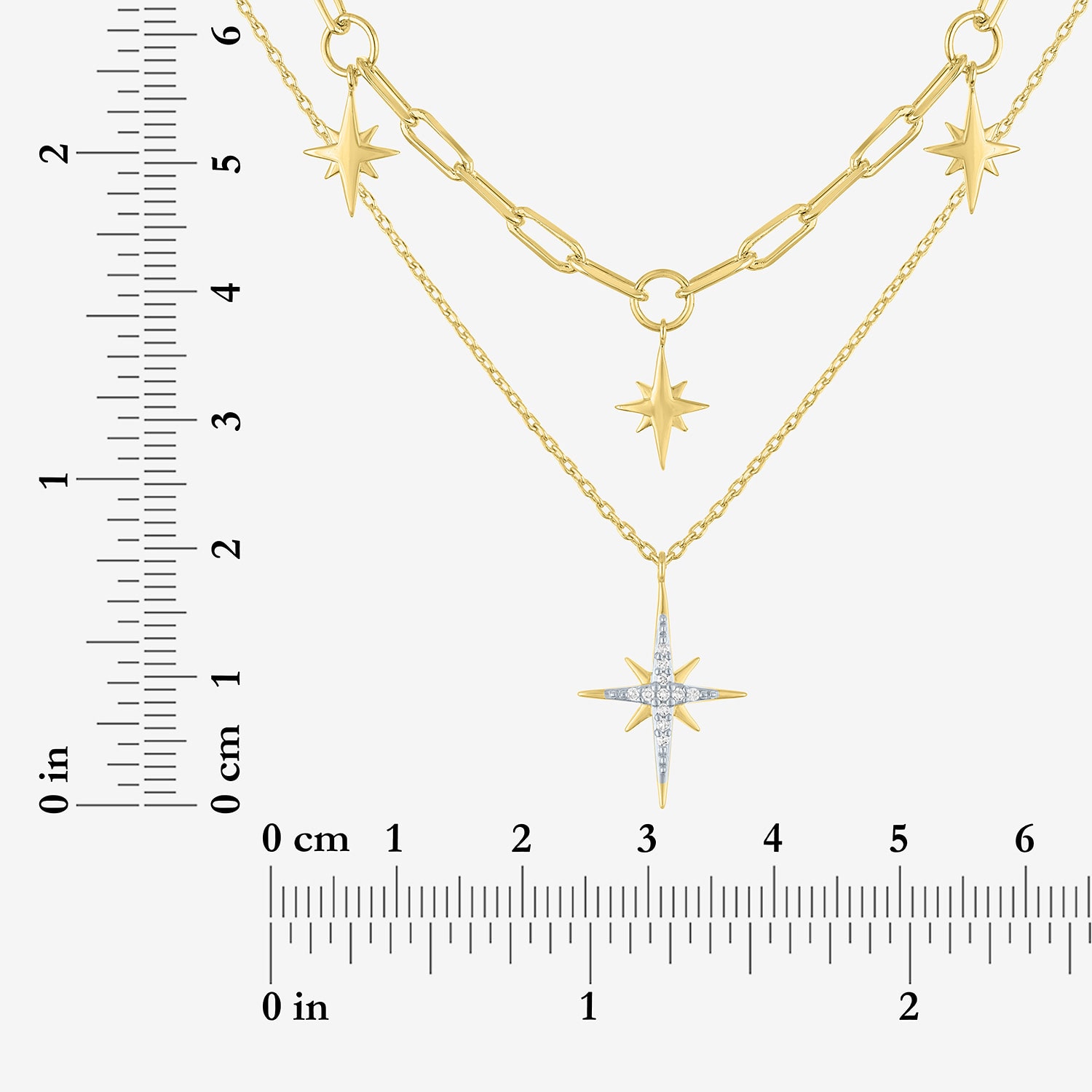 Yes, Please! (G-H / Si2-I1) Womens Diamond Accent Lab Grown White Diamond Star 2-pc. Pendant Necklace Set