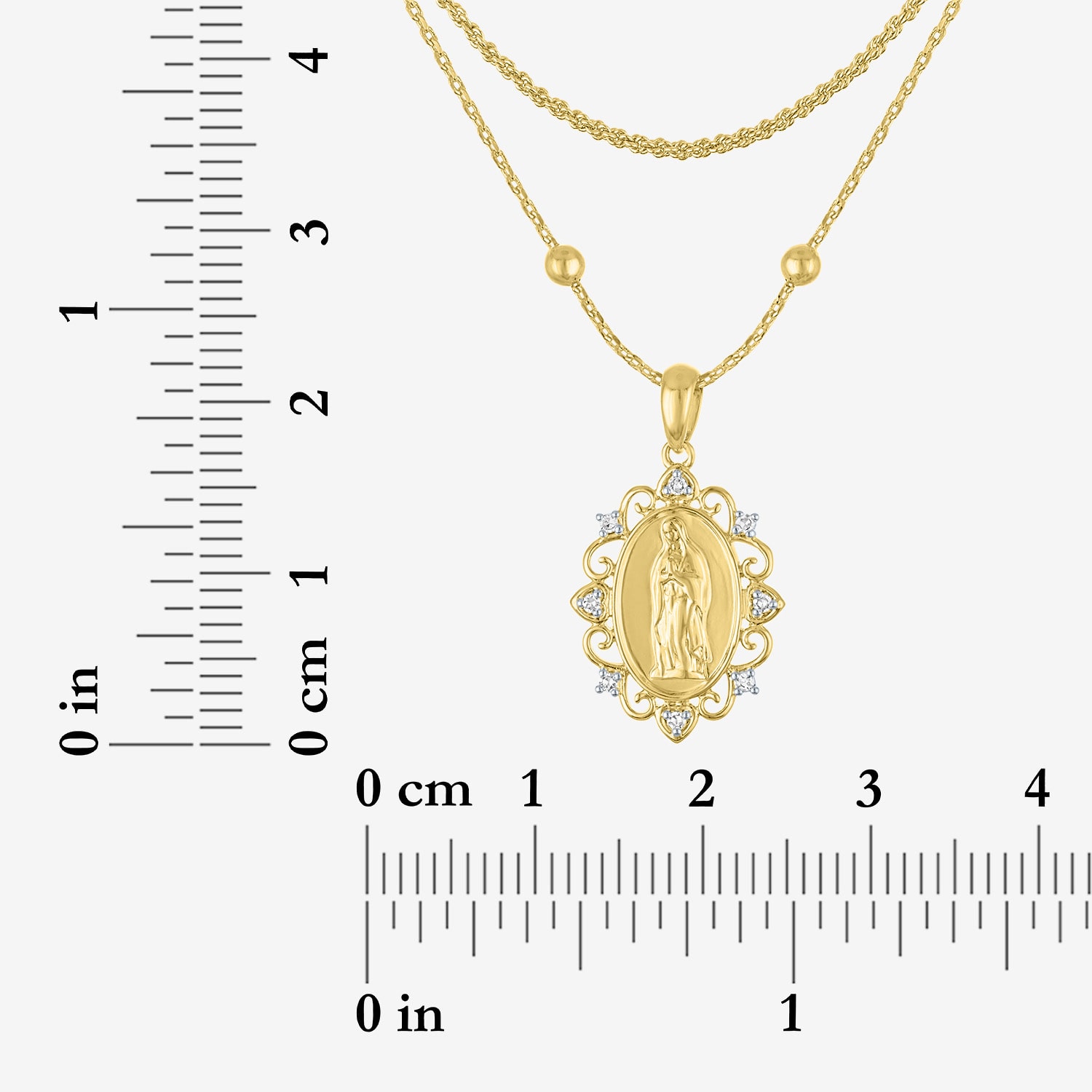 Yes Please! (G-H / Si2-I1) Womens Diamond Accent Lab Grown White Diamond 14K Gold Over Brass 2-pc. Necklace Set
