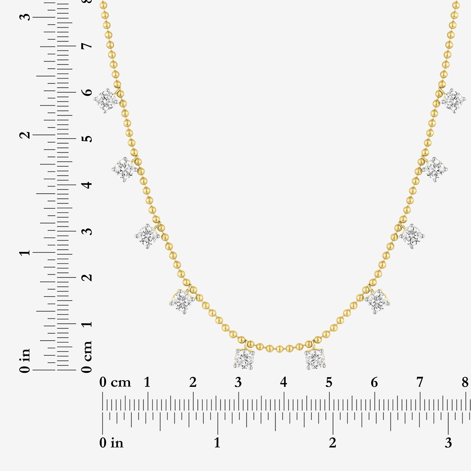 Diamond Addiction (G-H / Si1-Si2) Womens 14K Gold Over Silver 18 Inch Bead Chain Necklace